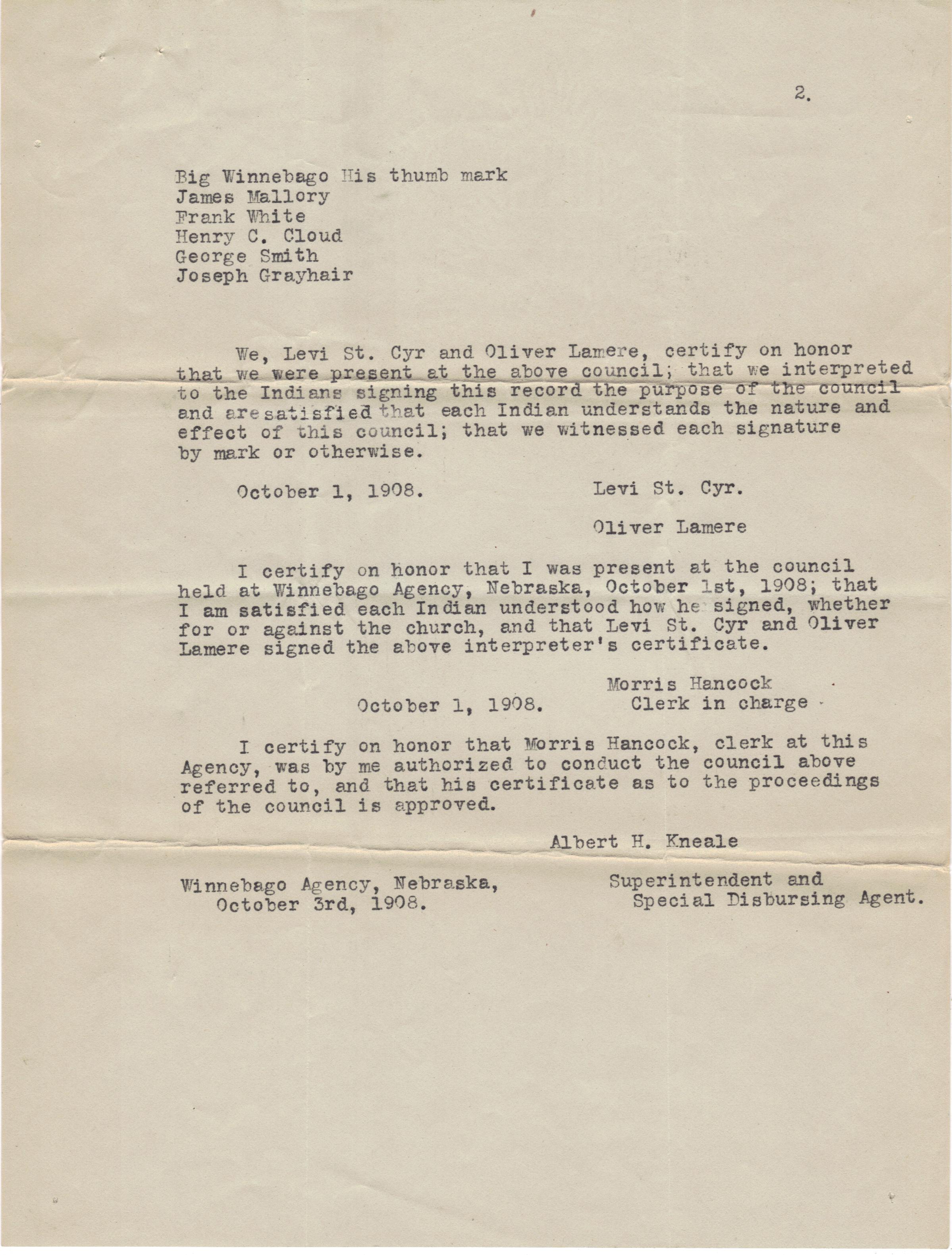 October 1, 1908: Tribal Council agreement with RCA (2)